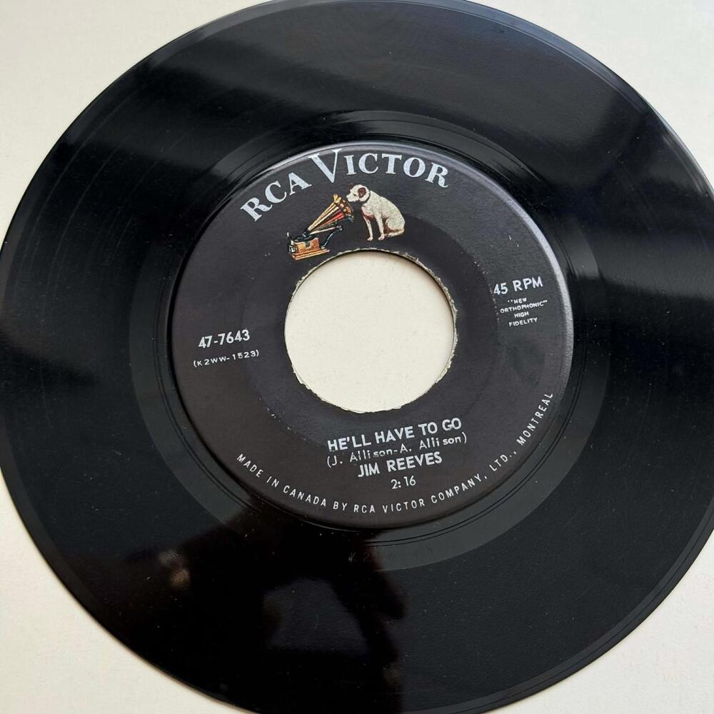 Jim Reeves - In a Mansion Stands my Love/He'll have to Go 45rpm VG+ R23